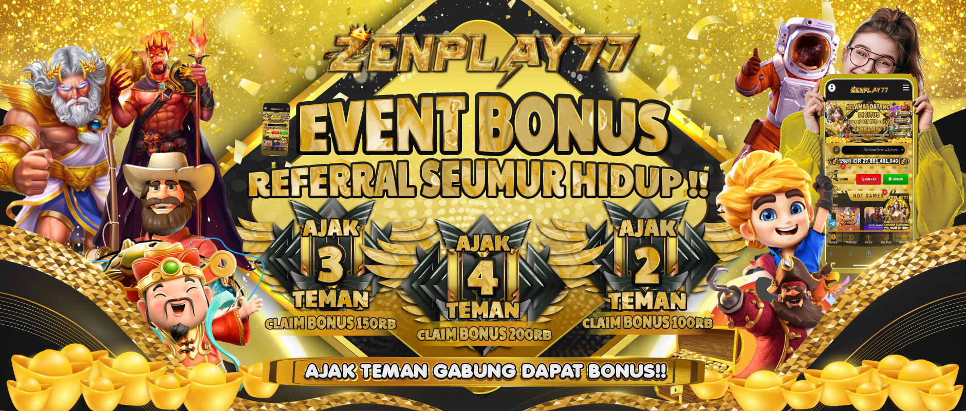Refferral Ajak Teman Zenplay77