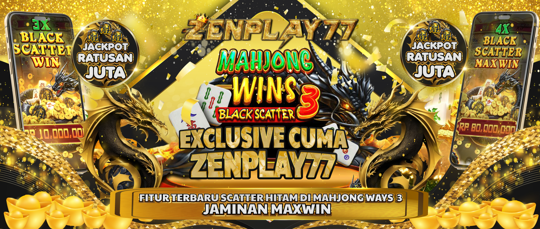 Mahjong Wins3 Scatter Black